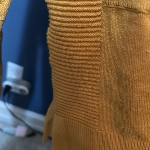 TIME AND TRU Women’s Open Front Cardigan Mustard Yellow Size Small - Picture 3 of 5